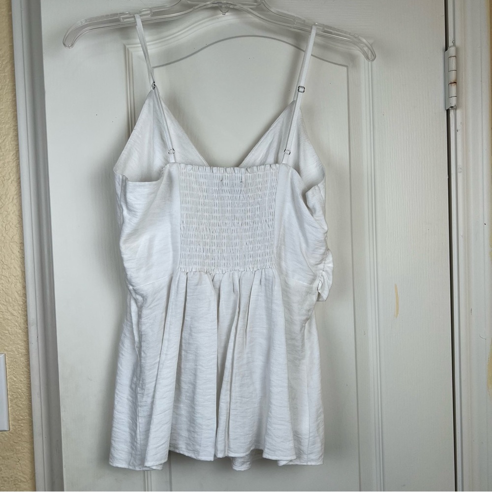 Banana Republic Solid White Twisted Camisole Top … - image 3